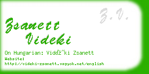zsanett videki business card